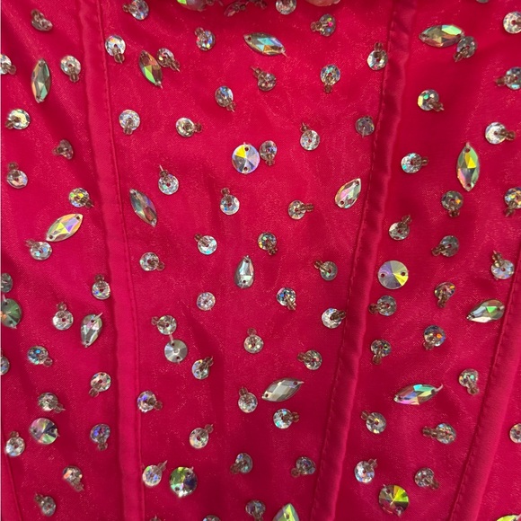 Pink Rhinestone Embellished Dress - Picture 9 of 9